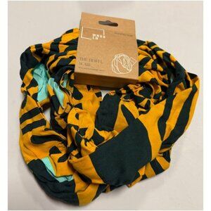 WNDR LN Tribal-Print Travel Scarf with Hidden Zipper Pocket 8.5″× 68″ Rayon Wrap